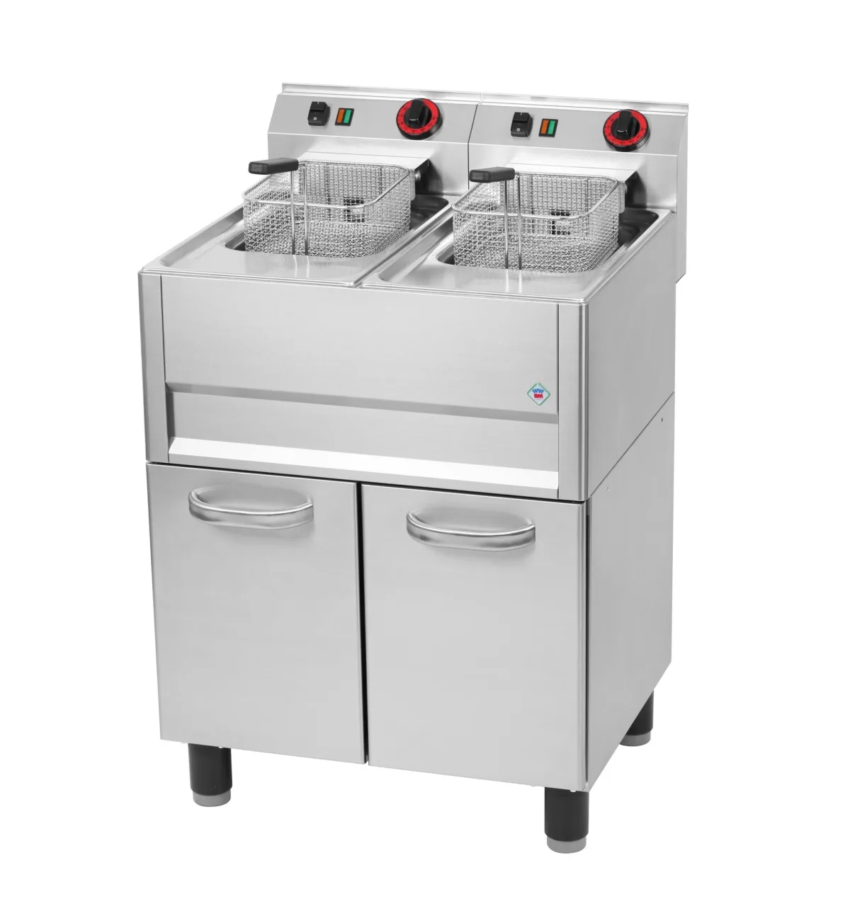 Fritteuse elektrisch doppelt 19,8 kW , 13+13 Liter mit Unterbau 400 V