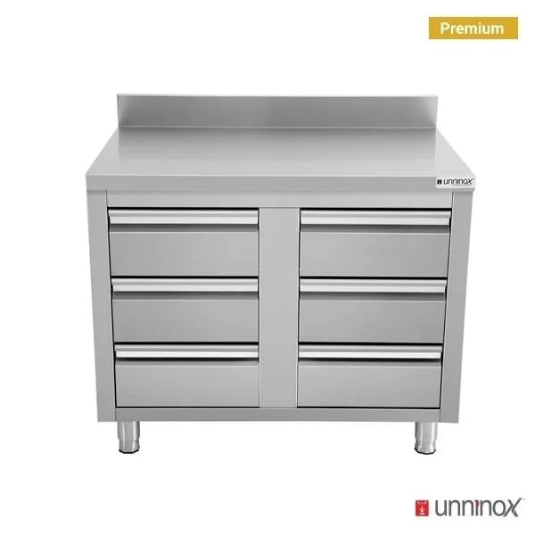 Schubladenschrank mit 6 Schubladen & Aufkantung