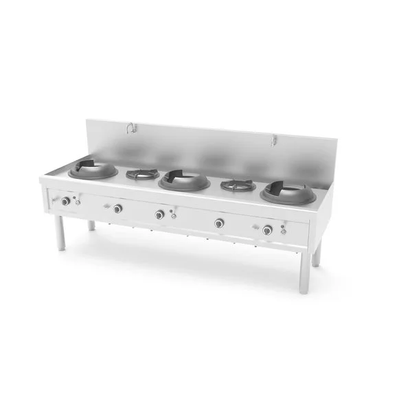 Wok-Herd | Gas | 3 Wok-Brenner & 2 Suppenbrenner | 100.9 kW | 2450 x 850 x 1100 mm