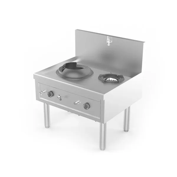Wok-Herd | Gas | 1 Wok-Brenner + 1 Suppenbrenner | 36.7 kW | 1000 x 850 x 1100 mm