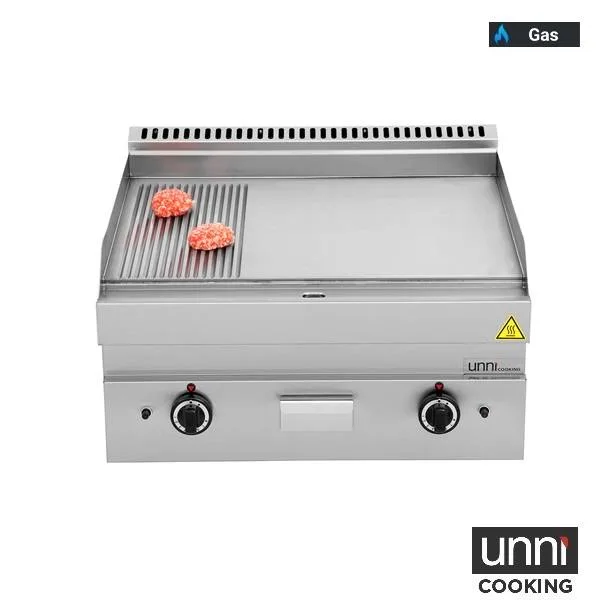 Gasgrillplatte – 1/3 GERILLT – 2/3 GLATT