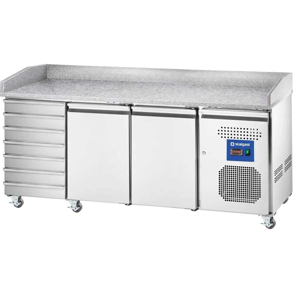 Starline Pizzatisch, 2-türig, 7 Schubladen, EN 600×400 mm