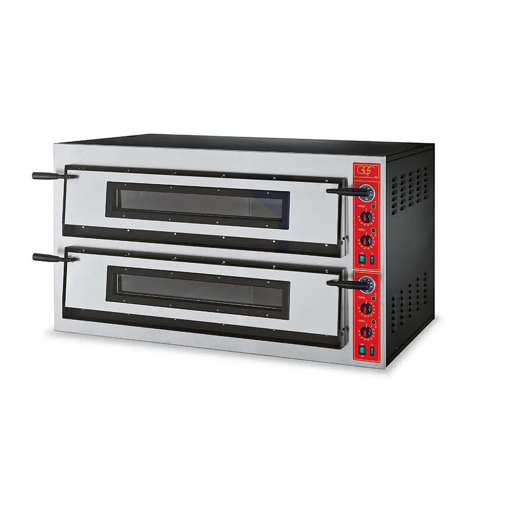 GGF Pizzaofen mit zwei Kammern, aus pulverbeschichtetem Stahl, 18 kW, 1370 x 850 x 750 mm (BxTxH)