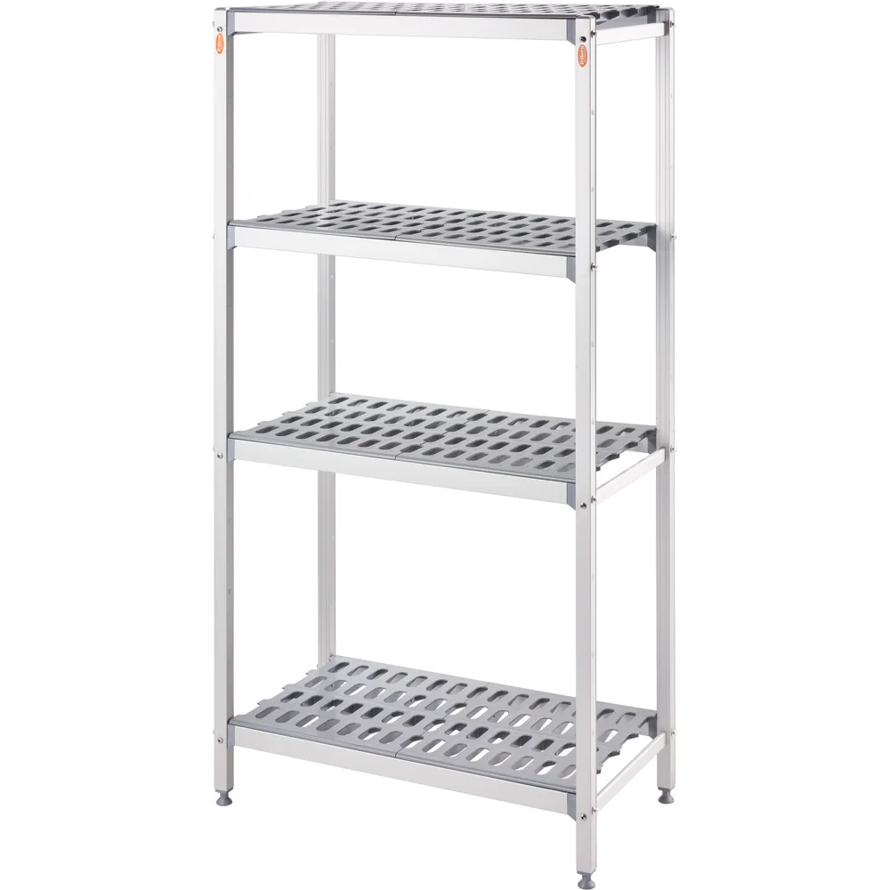 Lagerregal aus Aluminium, 1205x560x1680 mm (BxTxH)