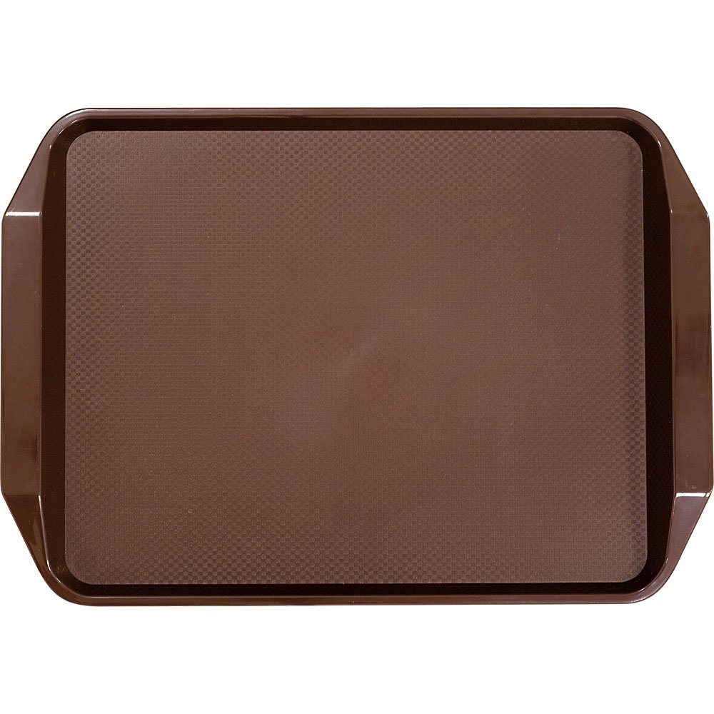 Tablett mit Griffen, aus Polypropylen, braun, 43 x 30,5 x 3 cm (BxTxH)
