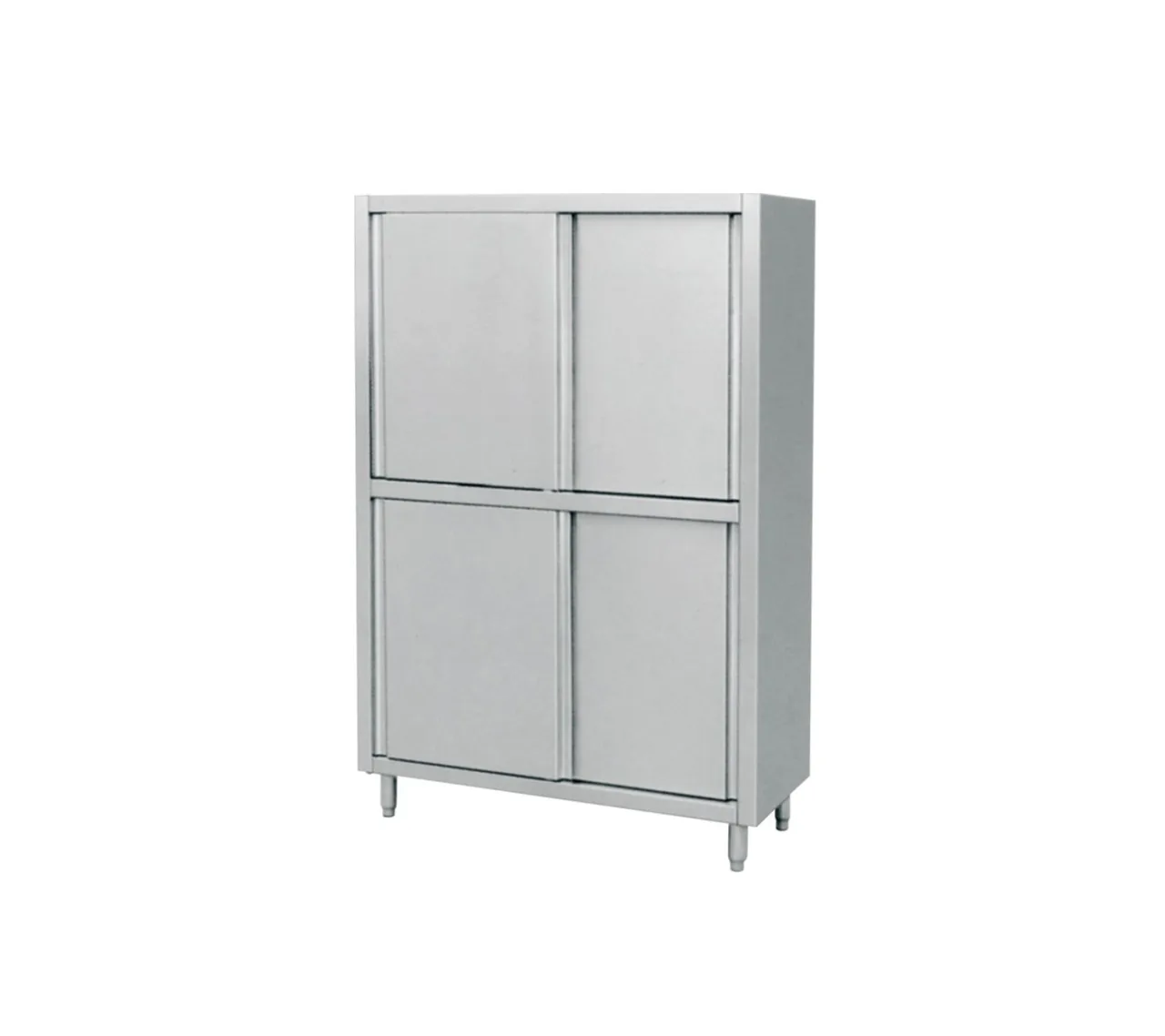 Edelstahlschrank Geschirrschrank mit Schiebetüren 1600x600x1800mm