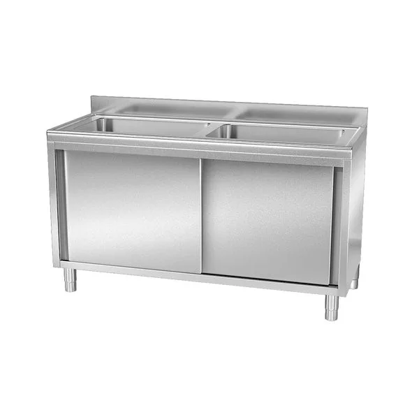Spülschrank 1,8 m – 2 Becken L 80 x B 50 x T 35 cm