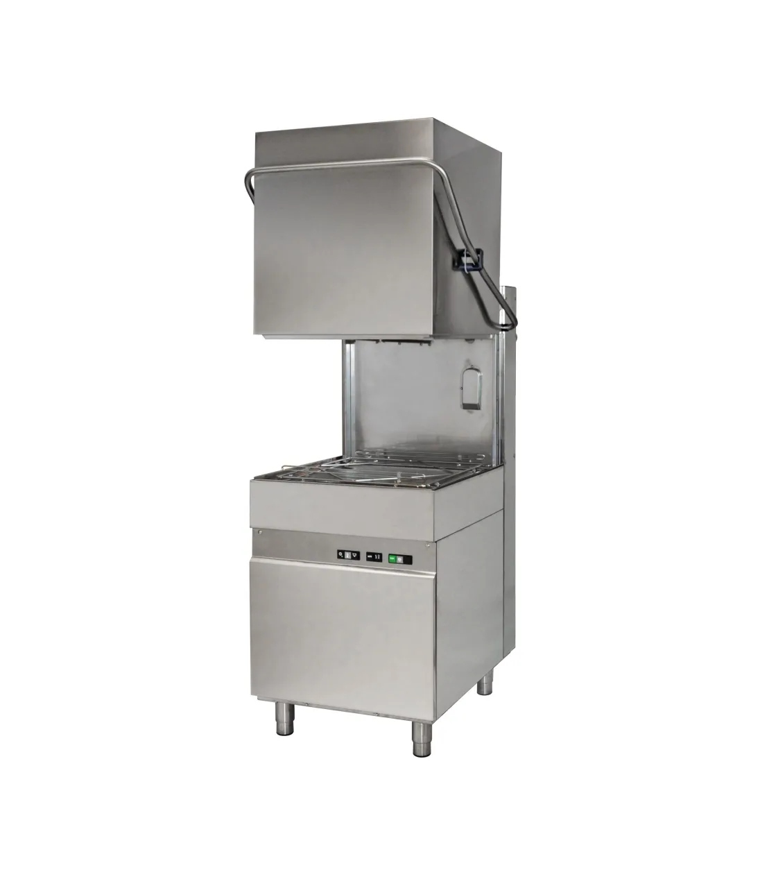 Durschubspülmaschine mit Abwasserpumpe 500×500 mm Korbmaß