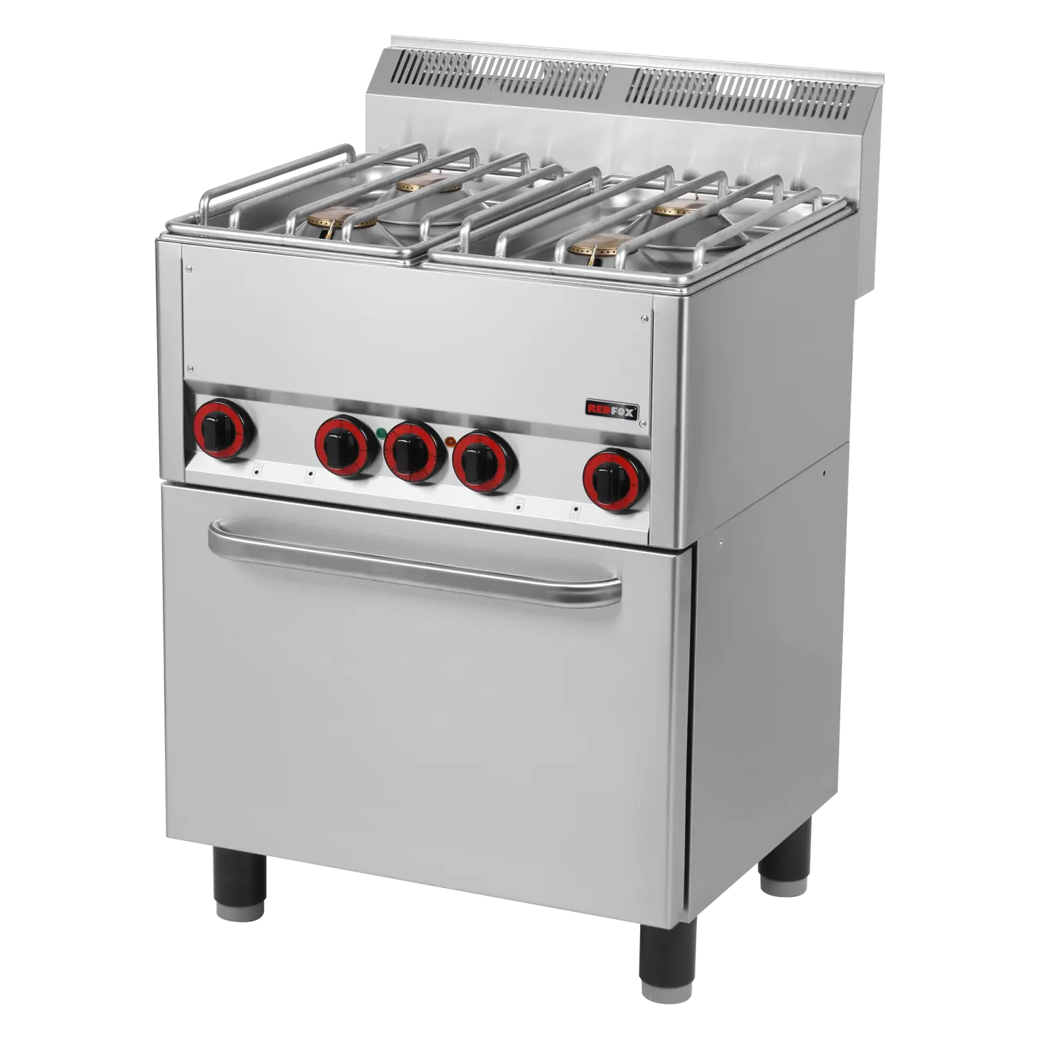 Herd kombiniert mit Heißluft-Backofen GN 1/1 – 4x Brenner | REDFOX – SPT 60 GLS