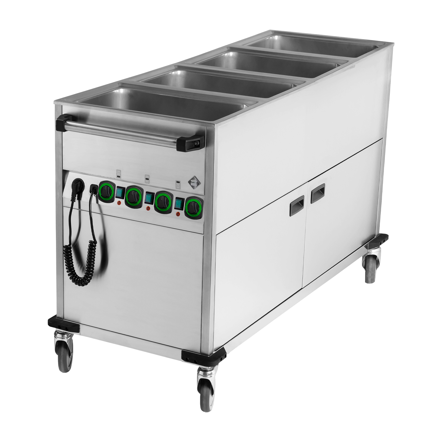 Bain Marie fahrbar elektrisch GN 4-1/1 verkleidet Steuerung auf der kürzeren Seite | RM – BMPK 4120 CS