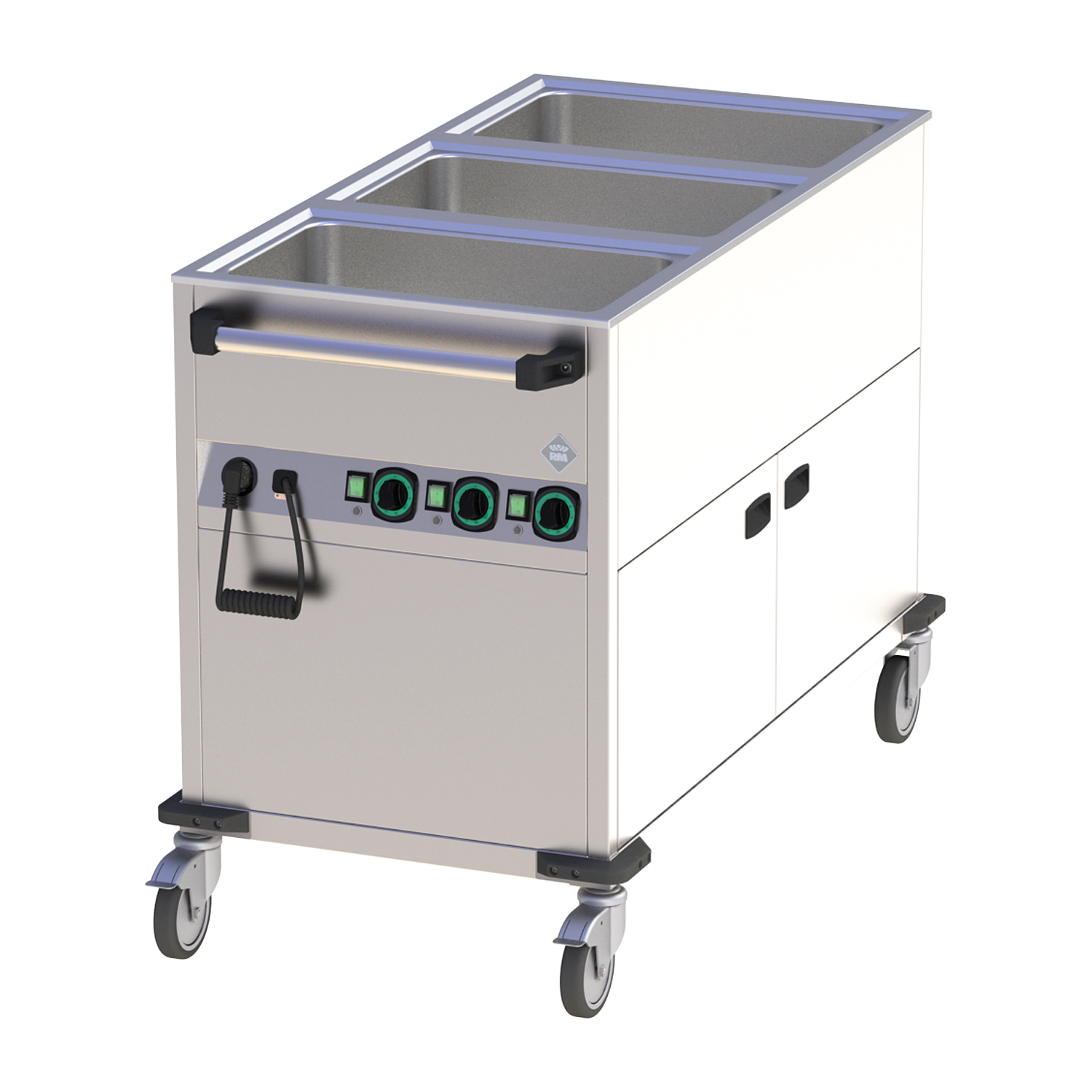 Bain Marie fahrbar elektrisch GN 3-1/1 verkleidet Steuerung auf der kürzeren Seite | RM – BMPK 3120 CS