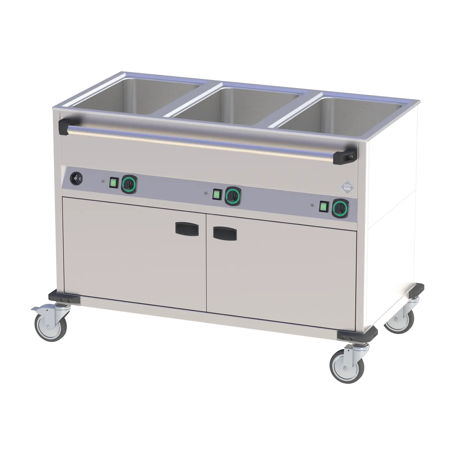 Bain Marie fahrbar elektrisch GN 3-1/1 verkleidet Steuerung auf der längeren Seite | RM – BMPD 3120 CS