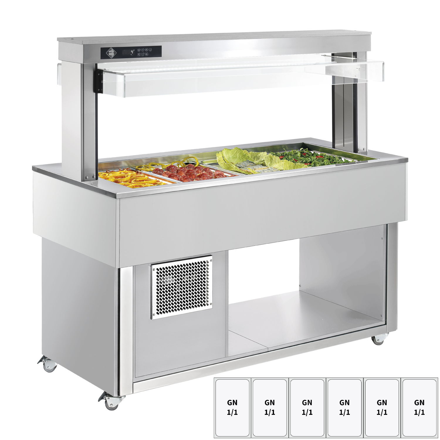 Kühlbuffet GN 6-1/1 – 200 mm, RAL | RM – TR GREEN+ 6R