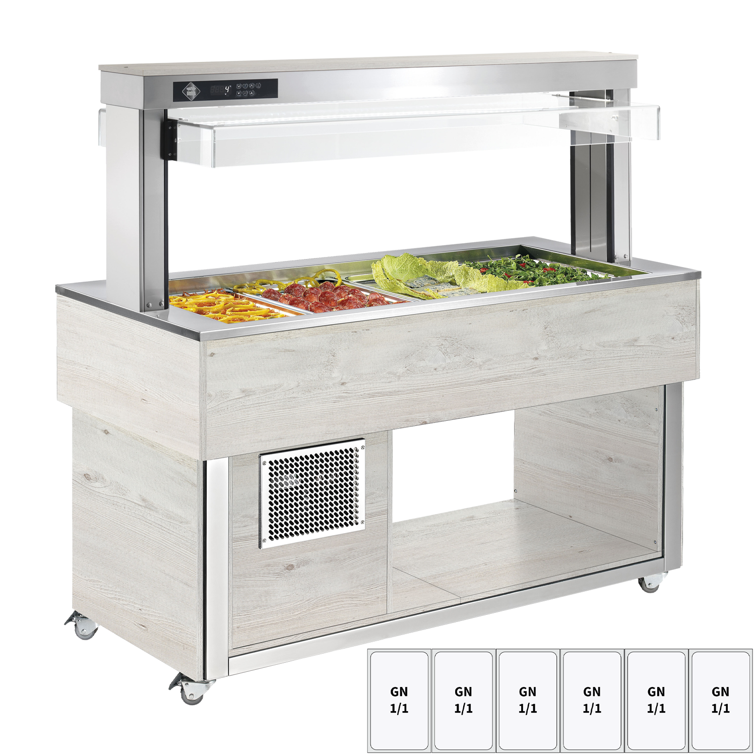 Kühlbuffet GN 6-1/1 – 200 mm, Hemlock | RM – TR GREEN+ 6H
