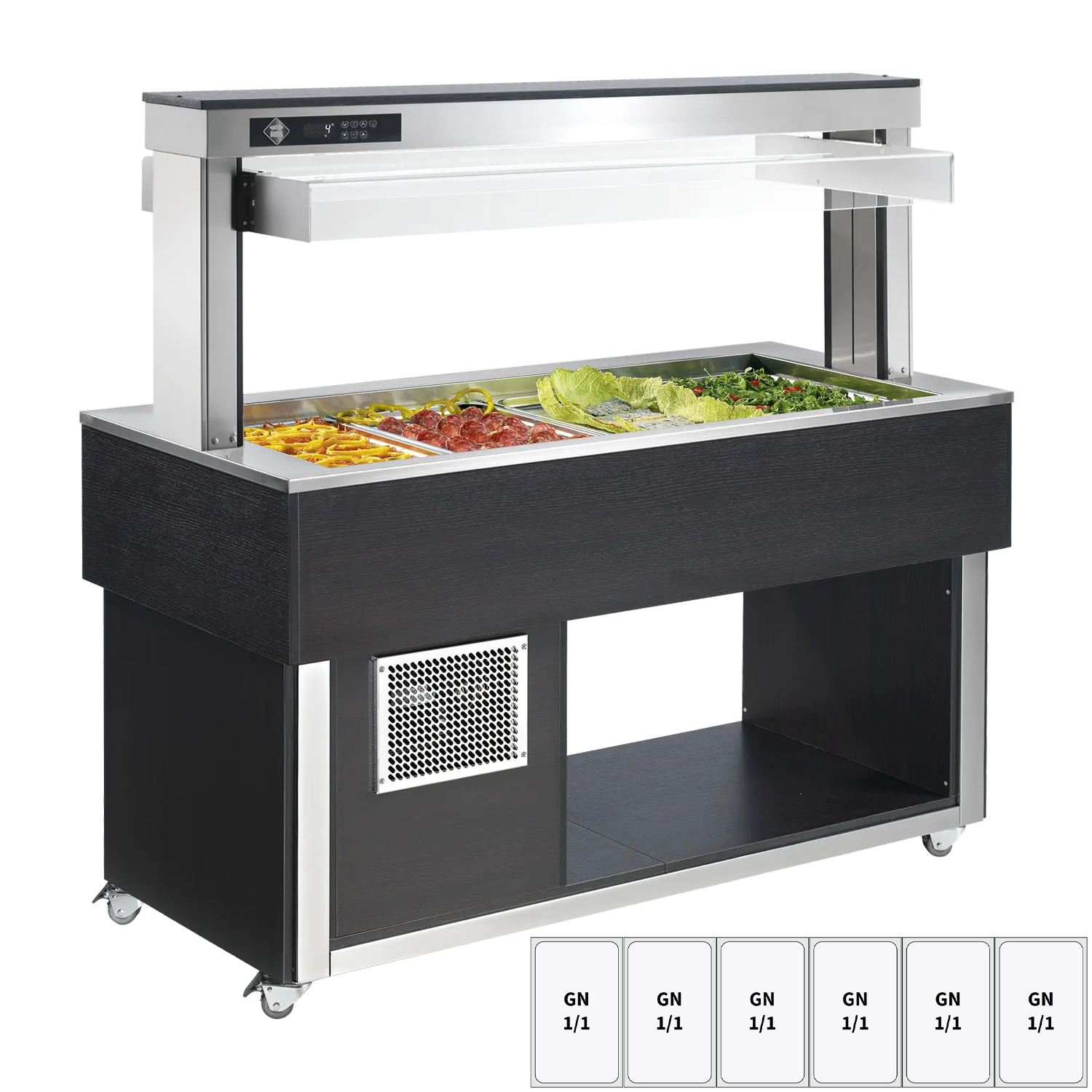 Kühlbuffet GN 6-1/1 – 200 mm, Wenge | RM – TR GREEN+ 6W