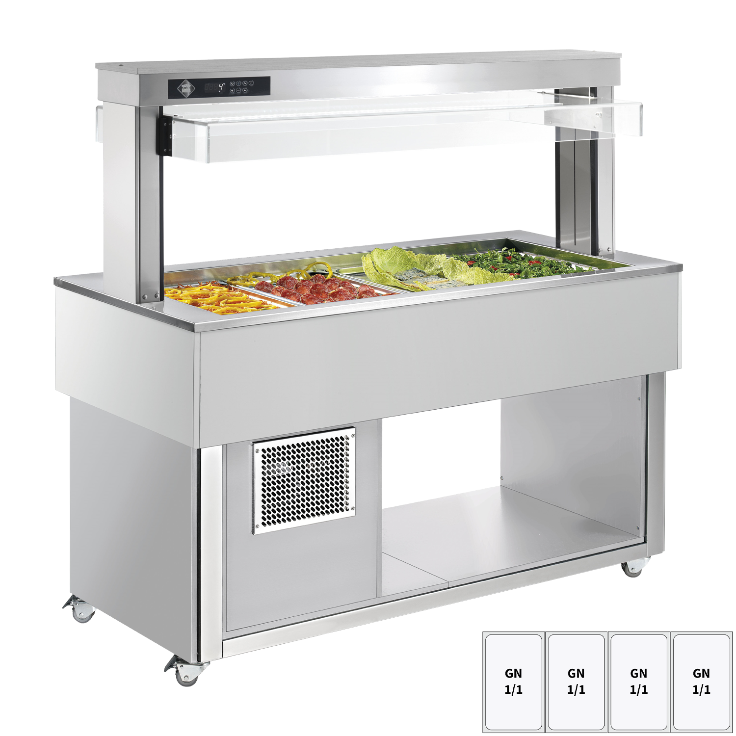Kühlbuffet GN 4-1/1 – 200 mm, RAL | RM – TR GREEN+ 4R