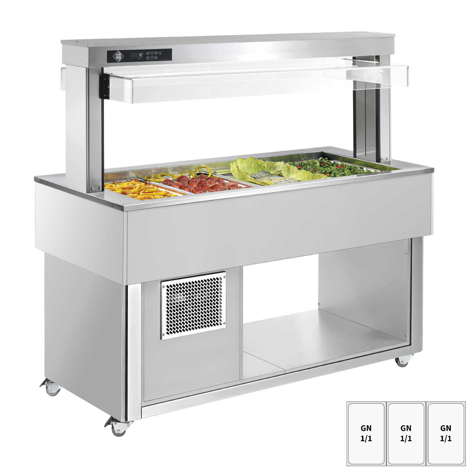 Kühlbuffet GN 3-1/1 – 200 mm, RAL | RM – TR GREEN+ 3R
