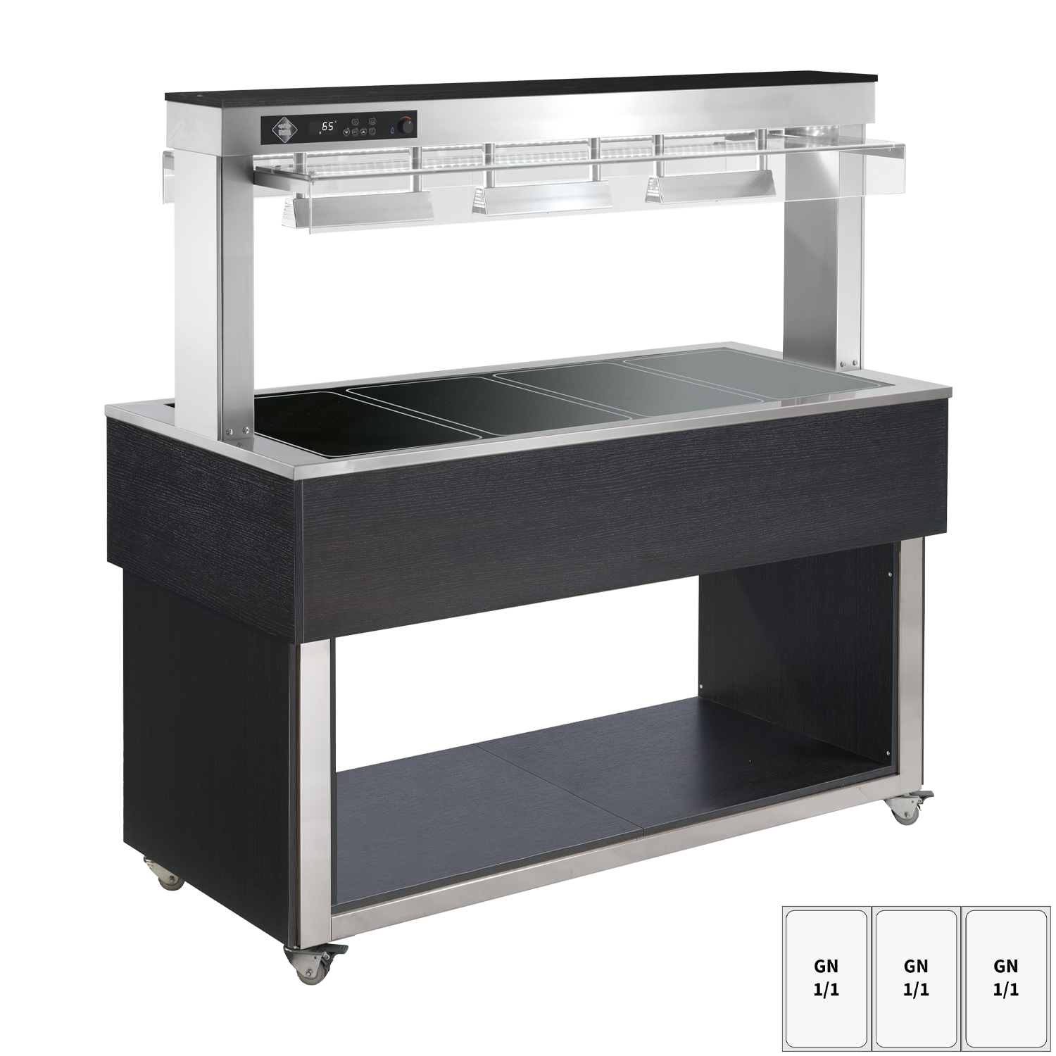 Warmhaltebuffet, Glaskeramik GN 3-1/1 Wenge | RM – TR BROWN+ 3W