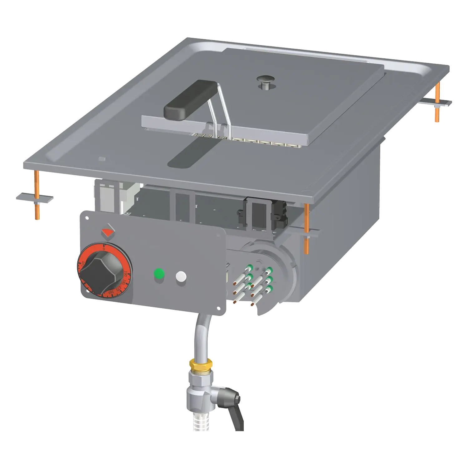 Fritteuse drop-in elektrisch 0,66 kW/l, 10 l 400 V | RM – F10D-64ET