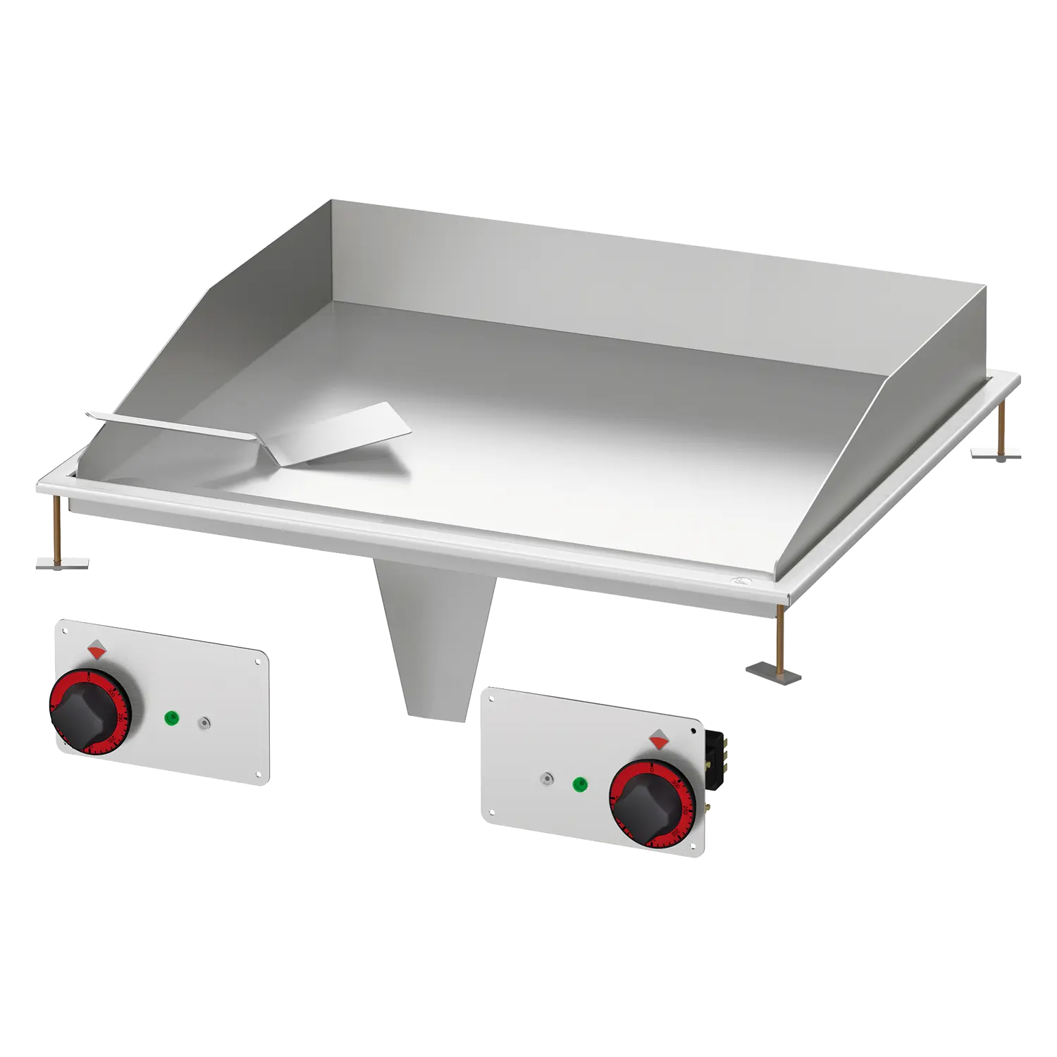 Grillplatte 75×55 drop-in elektrisch verchromt glatt 400 V | RM – FTLD-68ETS