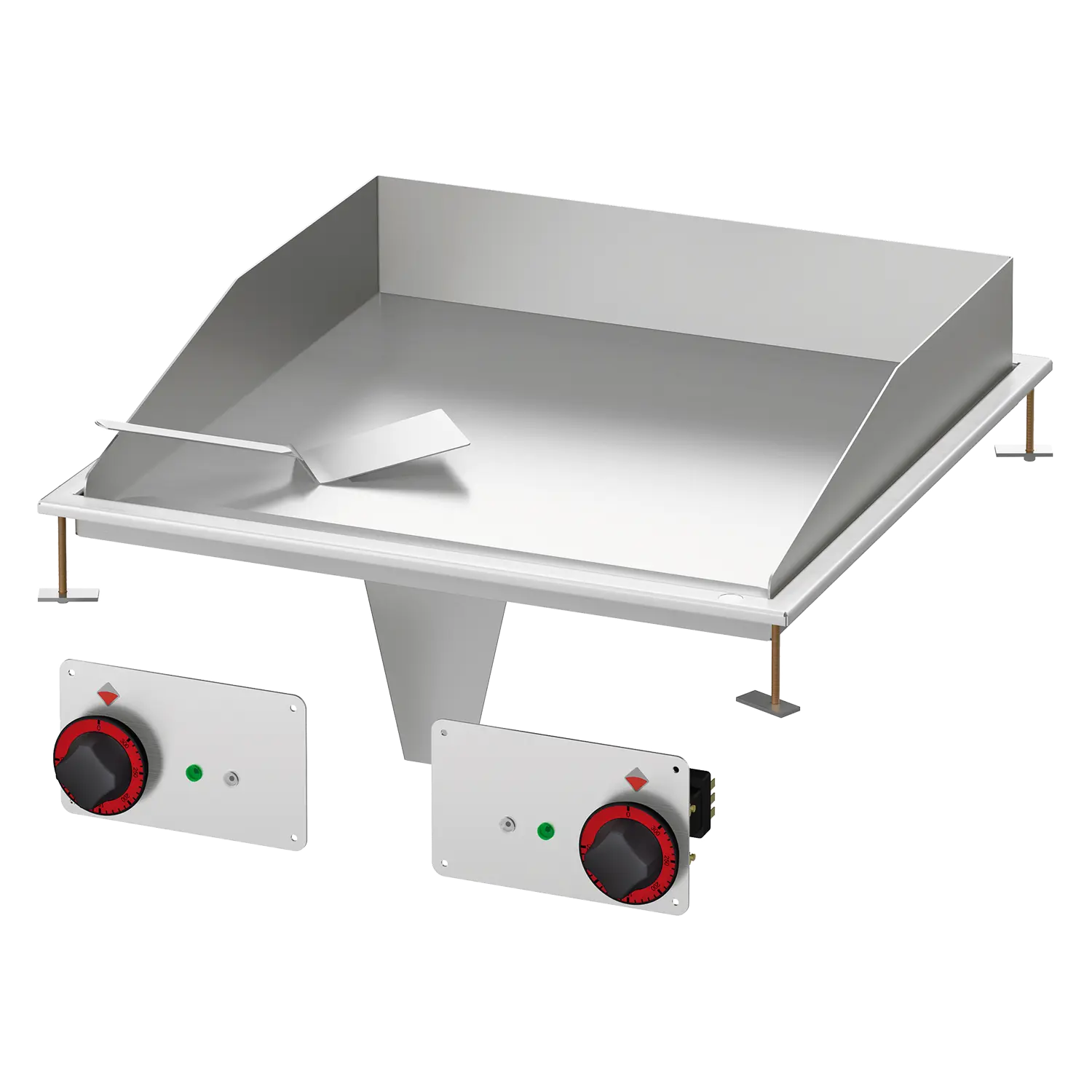 Grillplatte 56×55 drop-in elektrisch glatt 400 V | RM – FTLD-66ET