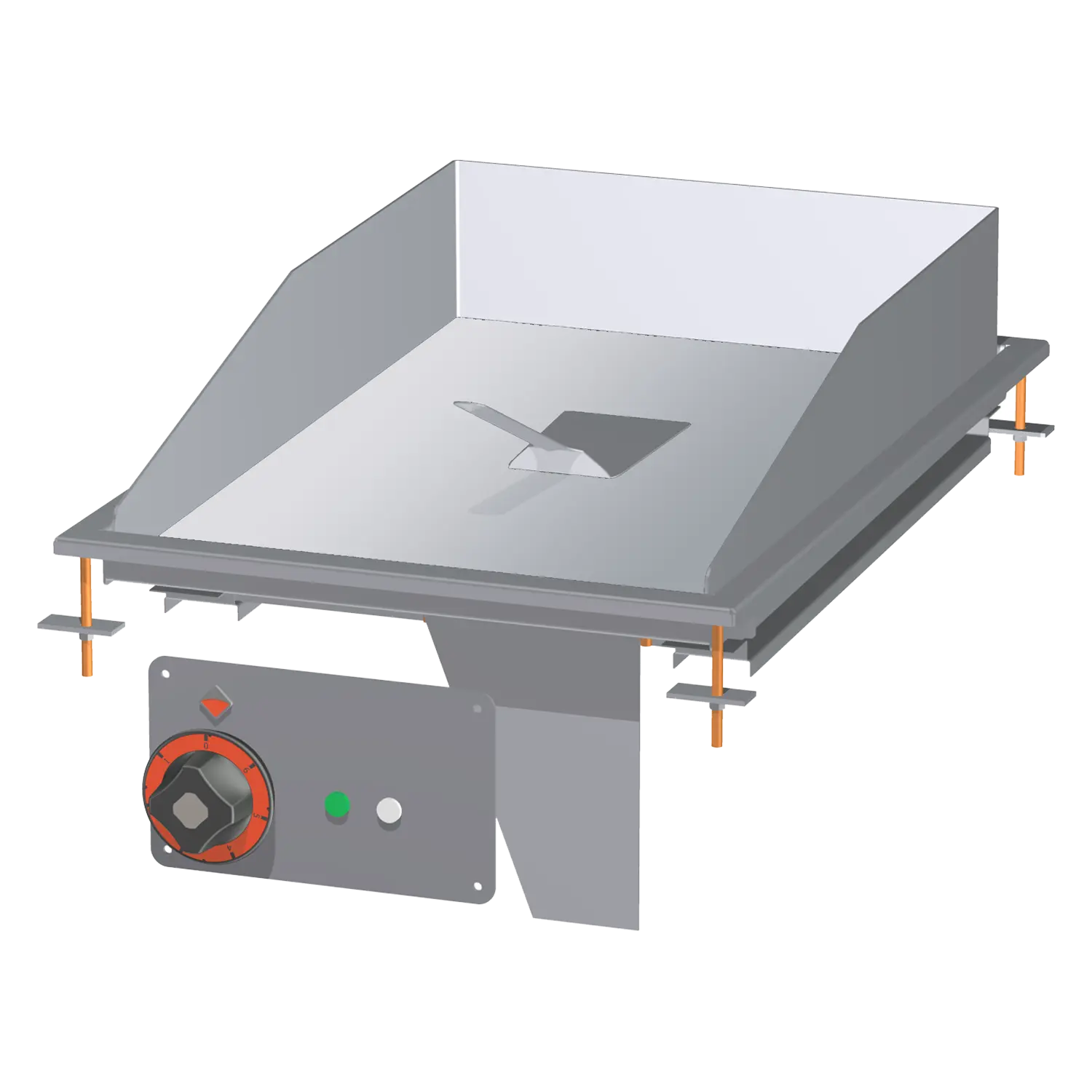 Grillplatte 36×55 drop-in elektrisch verchromt glatt 400 V | RM – FTLD-64ETS