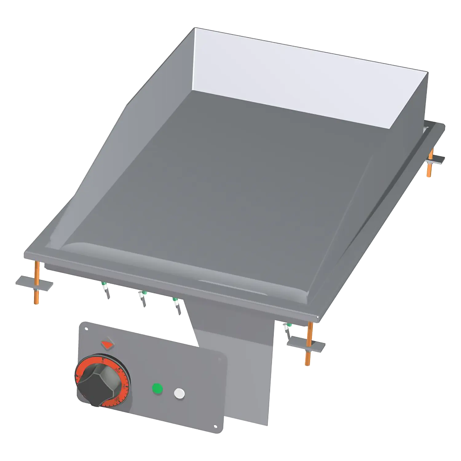 Grillplatte 36×55 drop-in elektrisch glatt 400 V | RM – FTLD-64ET