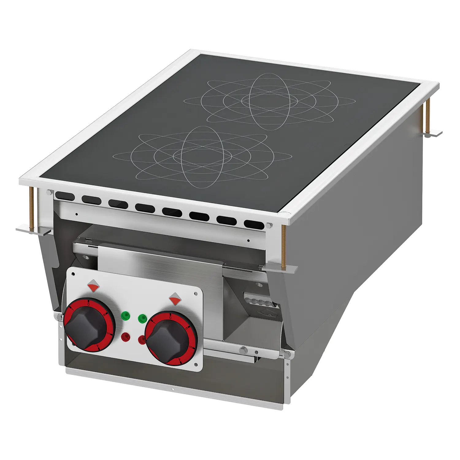 Induktionsherd drop-in elektrisch 2x drop-in Kochfeld 400 V | RM – PCID-64ET