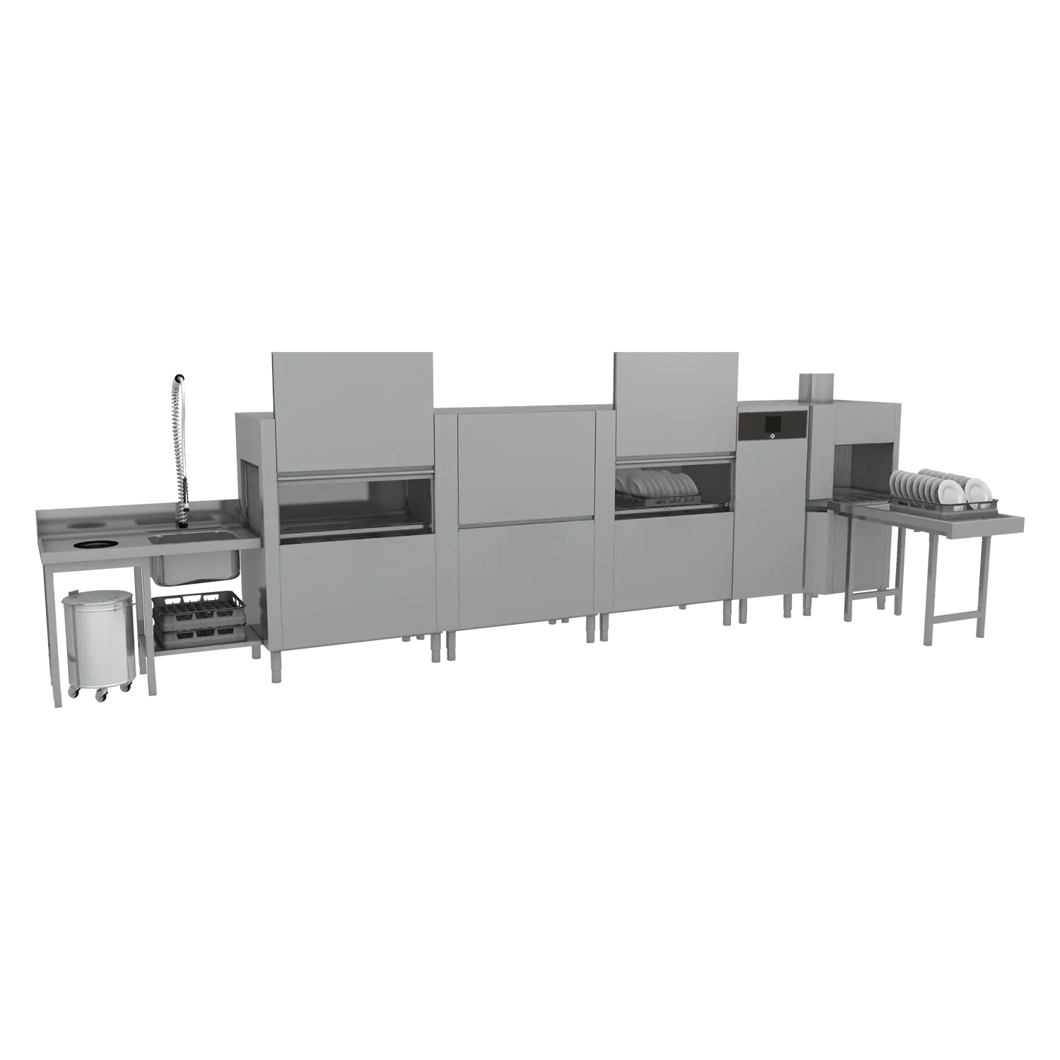 Tunnelspülmaschine 300, Kaltwasser, Ausgang rechts, Ecktrockenmodul | RM – XT 300 R XTRS