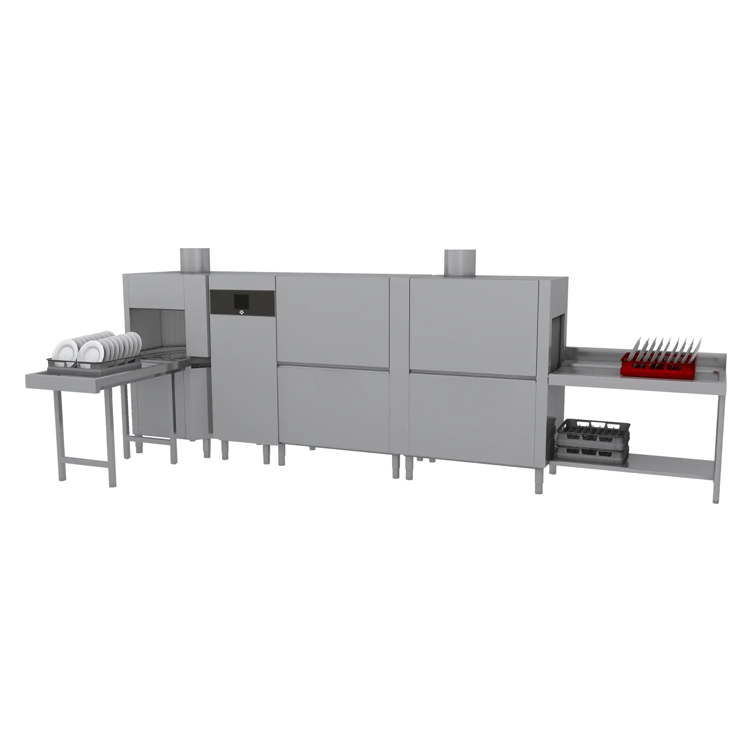 Tunnelspülmaschine 270, Kaltwasser, Ausgang links, Ecktrockenmodul, Rückgewinnung | RM – XT 270 L XTRS