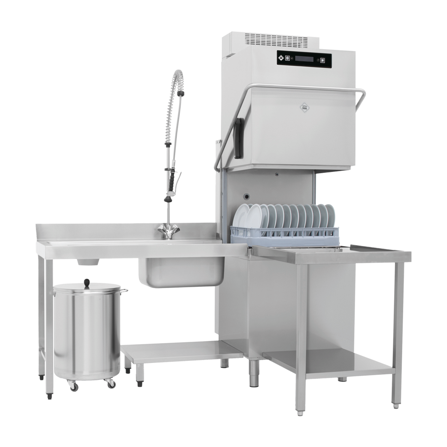 Durchschubspülmaschine doppelwandig Rückgewinnung 50×60 – 400 V | RM – TT 162 REC ABT