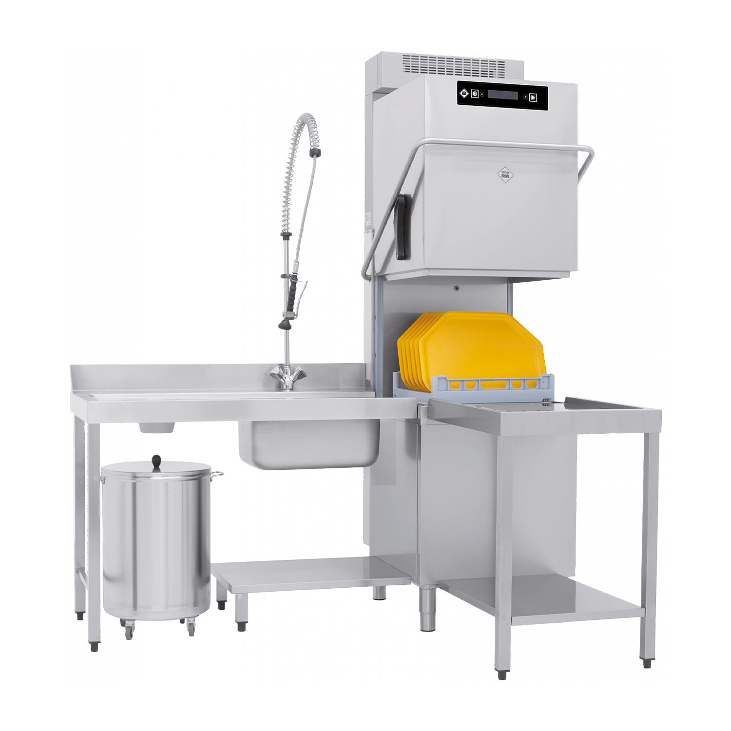 Durchschubspülmaschine doppelwandig Rückgewinnung 50×50 – 400 V | RM – TT 112 REC ABT