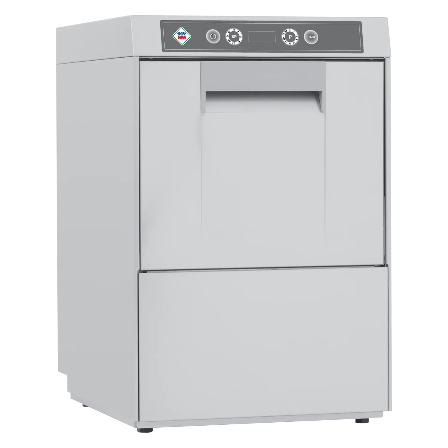 Geschirrspülmaschine doppelwandig mit Schmutzwasserpumpe 40×40 – 230 V | RM – NT 42 P