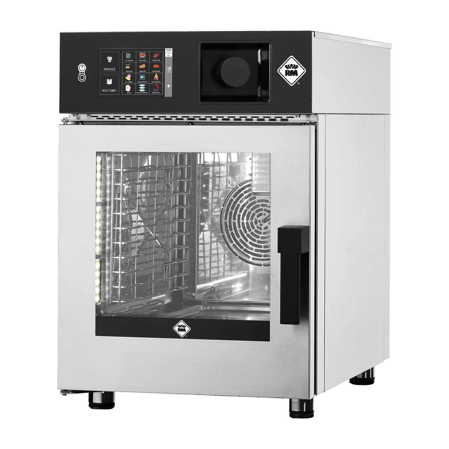Kombidämpfer SLIM elektrisch 6x GN 1/1 automatische Wäsche Einspritzung Touchdisplay Bedienfeld 7″ 400 V linke Tür | RM – MSTBD 0611 EL