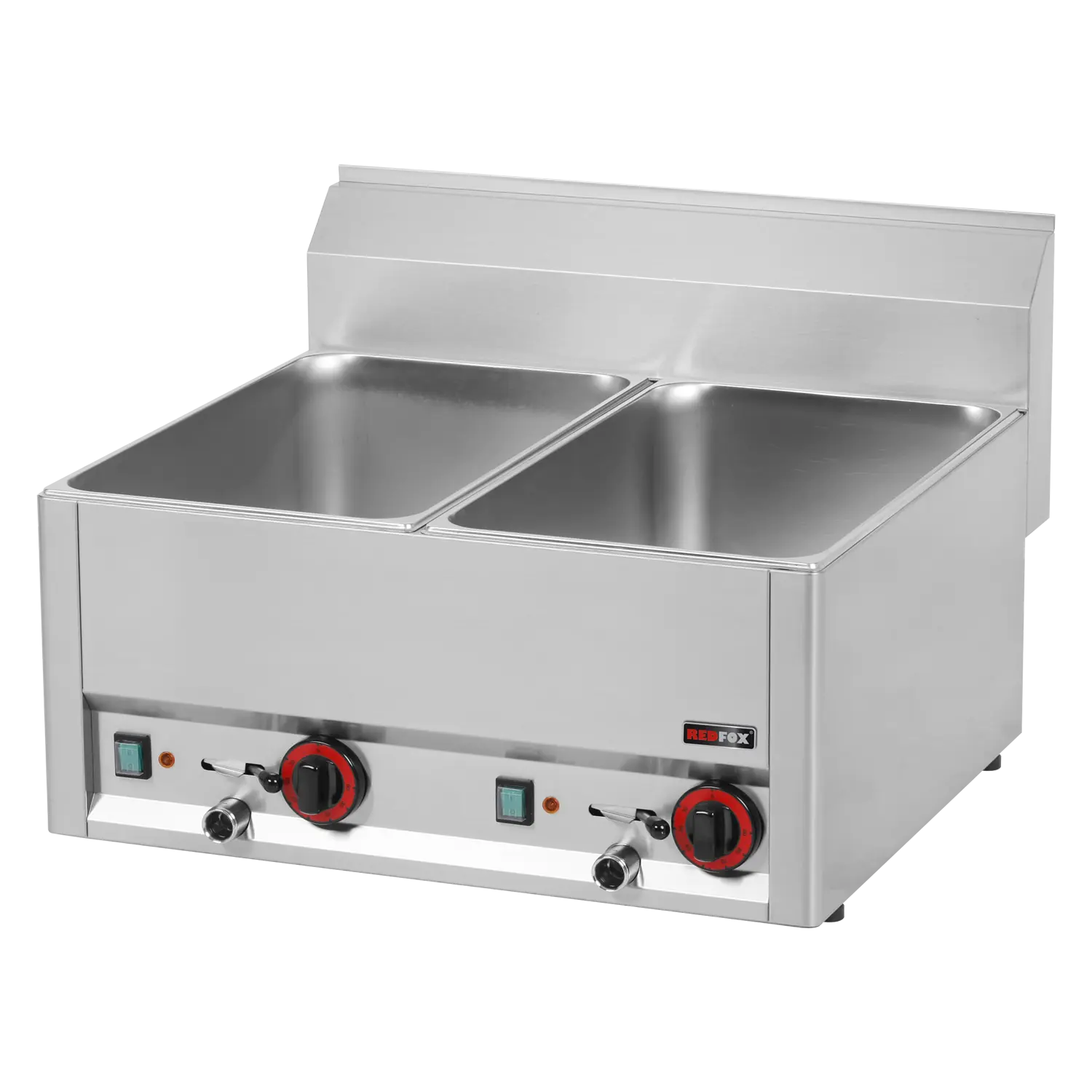 Bain Marie elektrisch 2x GN 1/1 – 150 ohne Unterbauten | REDFOX – BM 60 EL