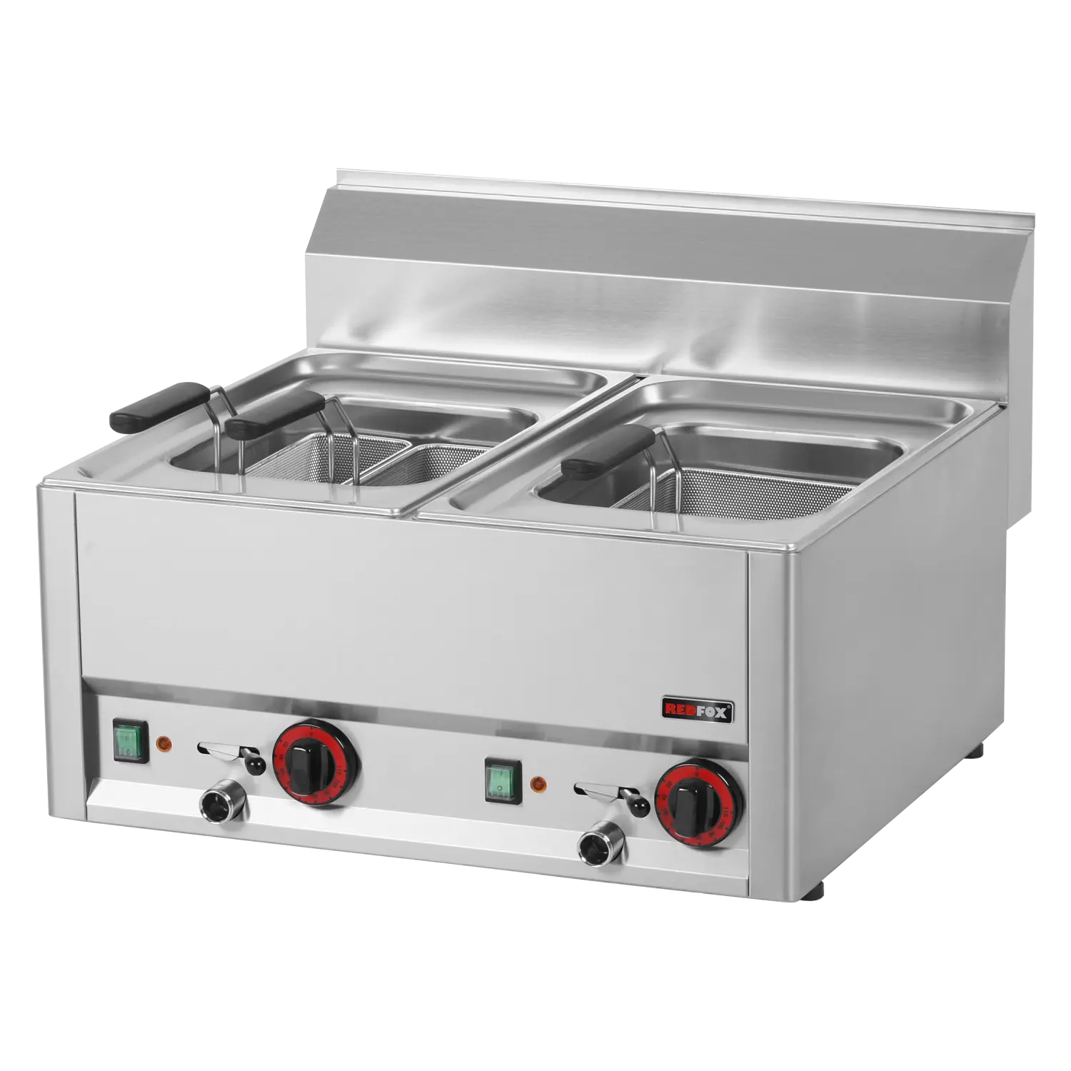 Pastakocher elektrisch 8+8 l ohne Unterbauten 400 V | REDFOX – VT 60 EL