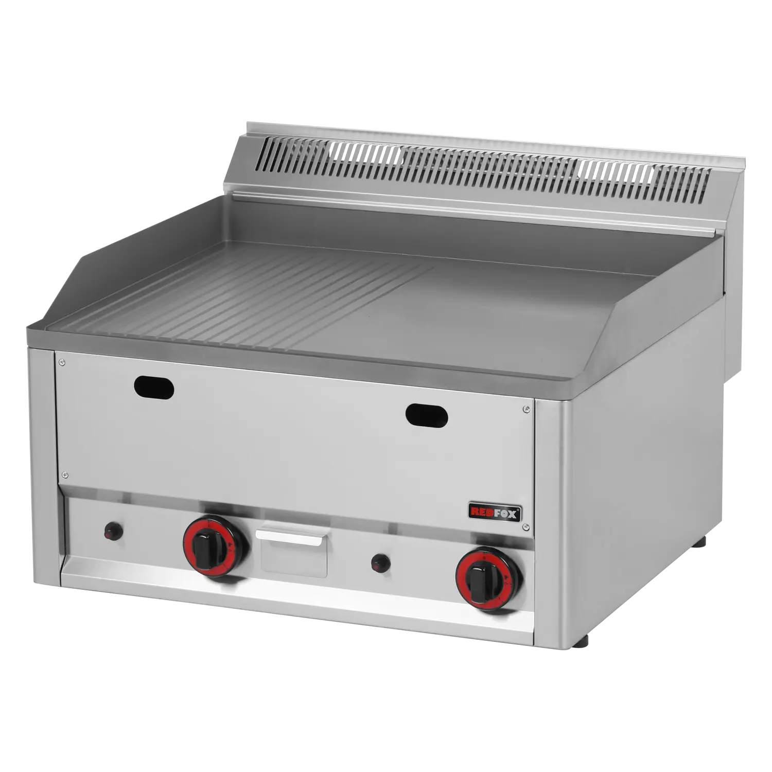 Grillplatte 65×48 Gas geriffelt ohne Unterbauten | REDFOX – FTHR 60 GL