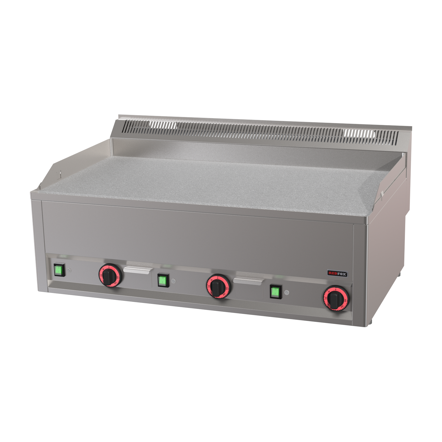 Grillplatte 97×48 elektrisch Durable Chrome glatt ohne Unterbauten 400 V | REDFOX – FTHC 90 EL
