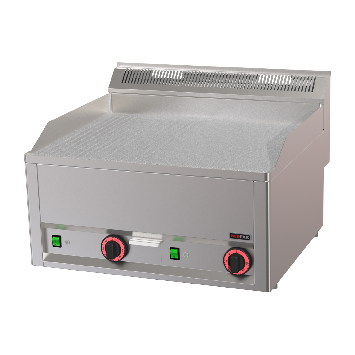 Grillplatte 65×48 elektrisch Durable Chrome kombiniert ohne Unterbauten 400 V | REDFOX – FTHRC 60 EL