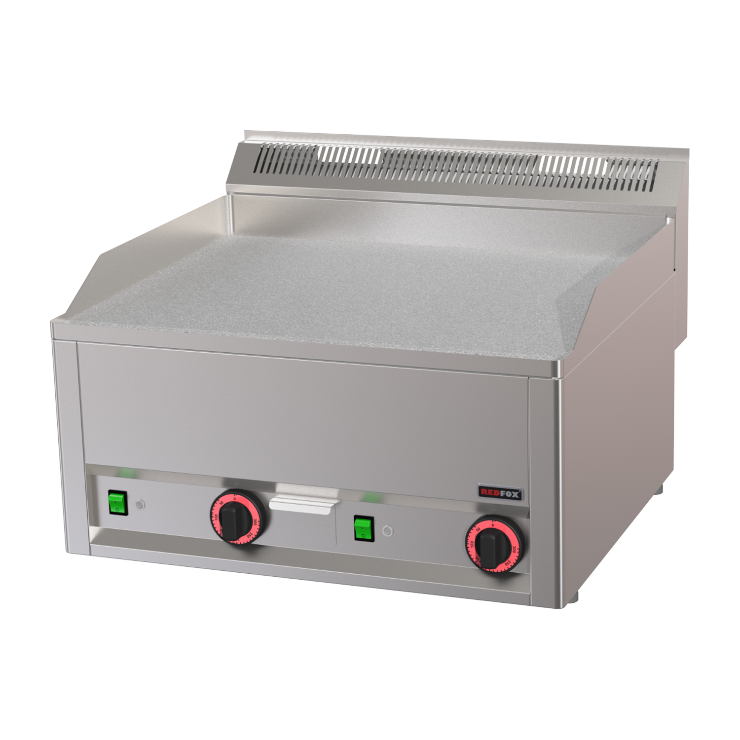 Grillplatte 65×48 elektrisch Durable Chrome glatt ohne Unterbauten 400 V | REDFOX – FTHC 60 EL