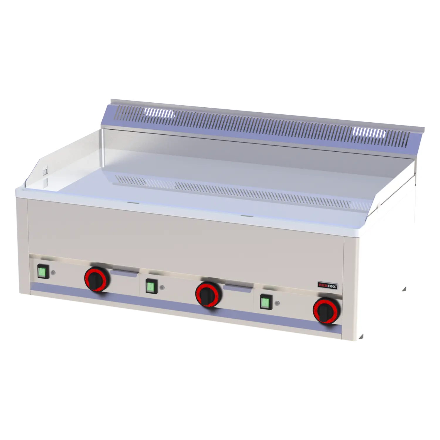Grillplatte 97×48 elektrisch verchromt glatt ohne Unterbauten 400 V | REDFOX – FTHC 90 EL