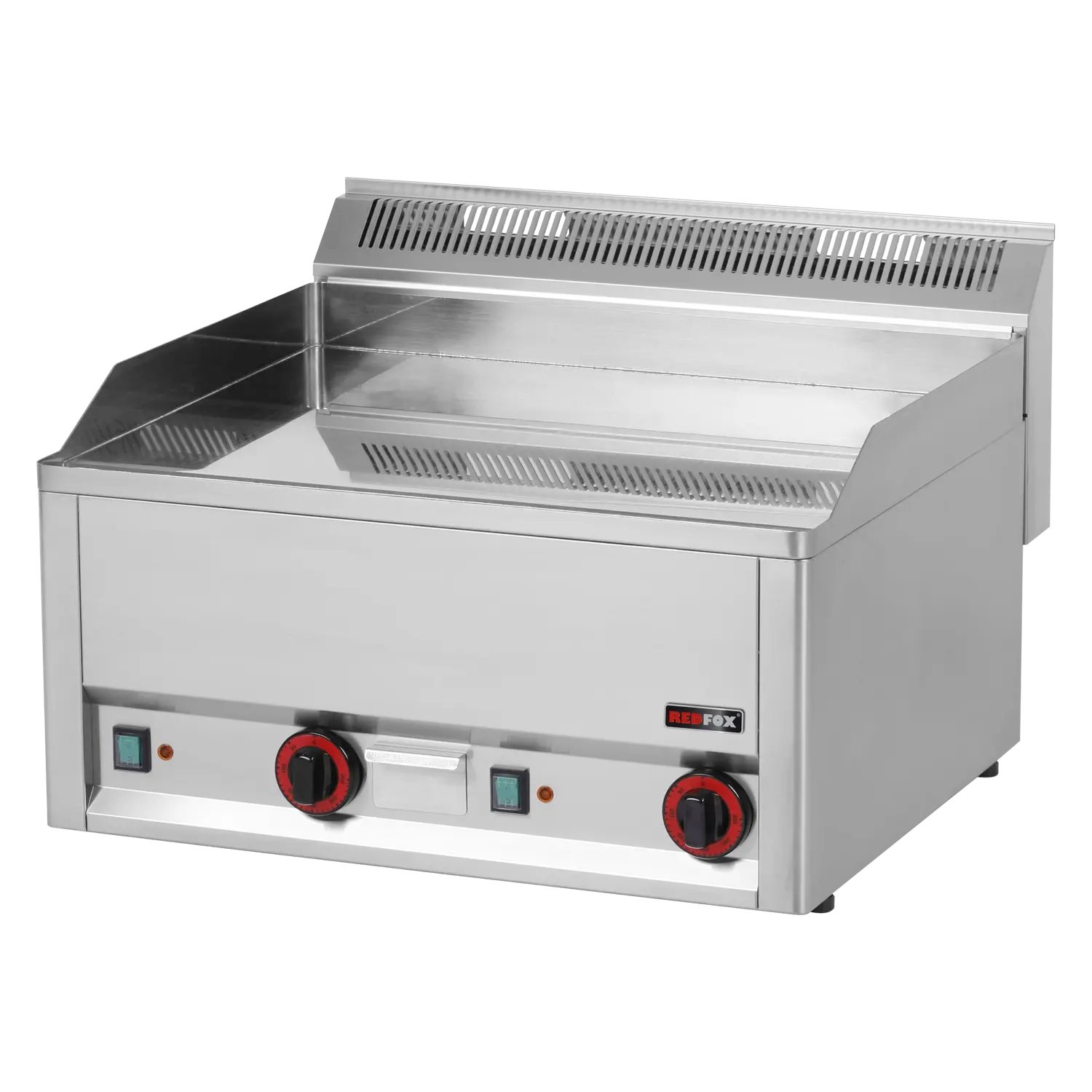 Grillplatte 65×48 elektrisch verchromt glatt ohne Unterbauten 400 V | REDFOX – FTHC 60 EL