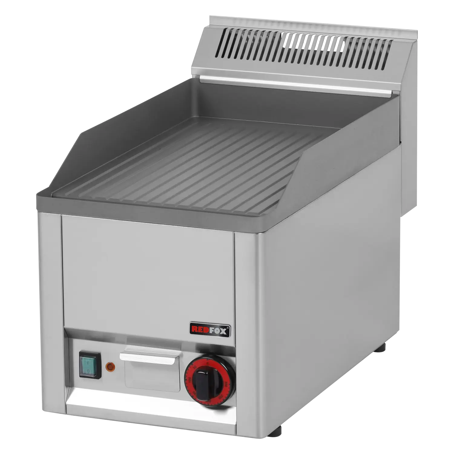 Grillplatte 32×48 elektrisch geriffelt ohne Unterbauten 230 V | REDFOX – FTR 30 EL