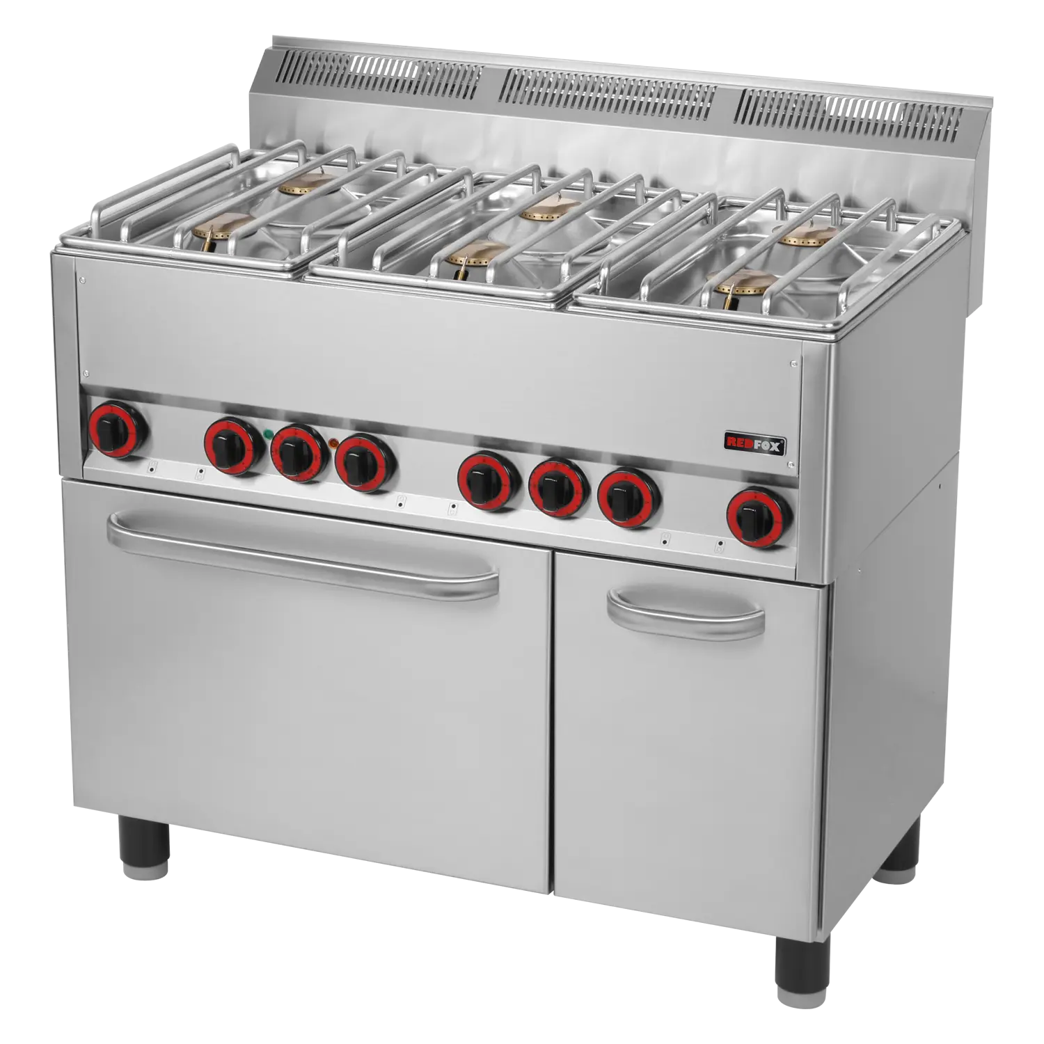 Herd kombiniert mit Heißluft-Backofen GN 1/1 – 6x Brenner | REDFOX – SPT 90 GLS