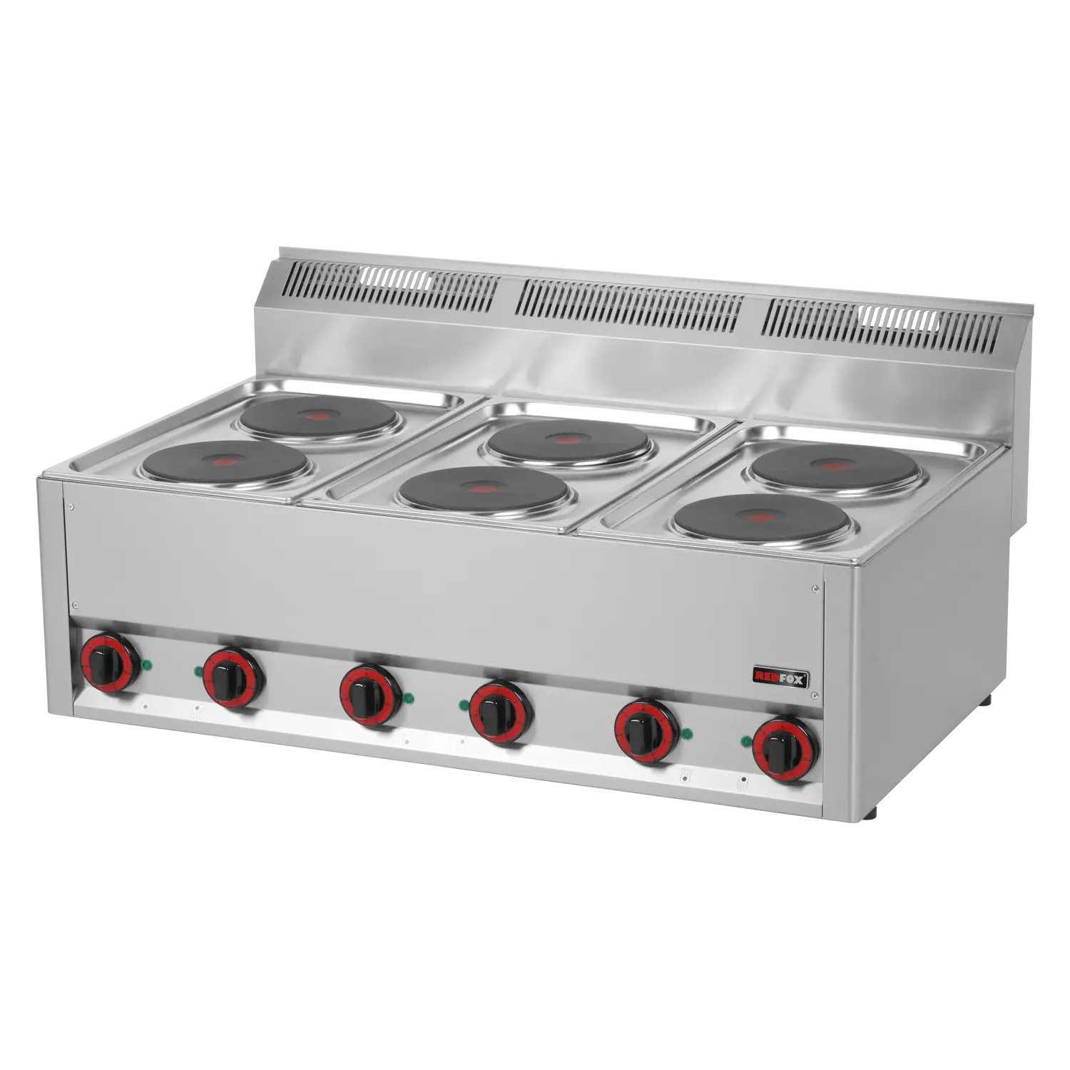 Herd elektrisch 6x Kochfeld ohne Unterbauten 400 V | REDFOX – SP 90 ELS