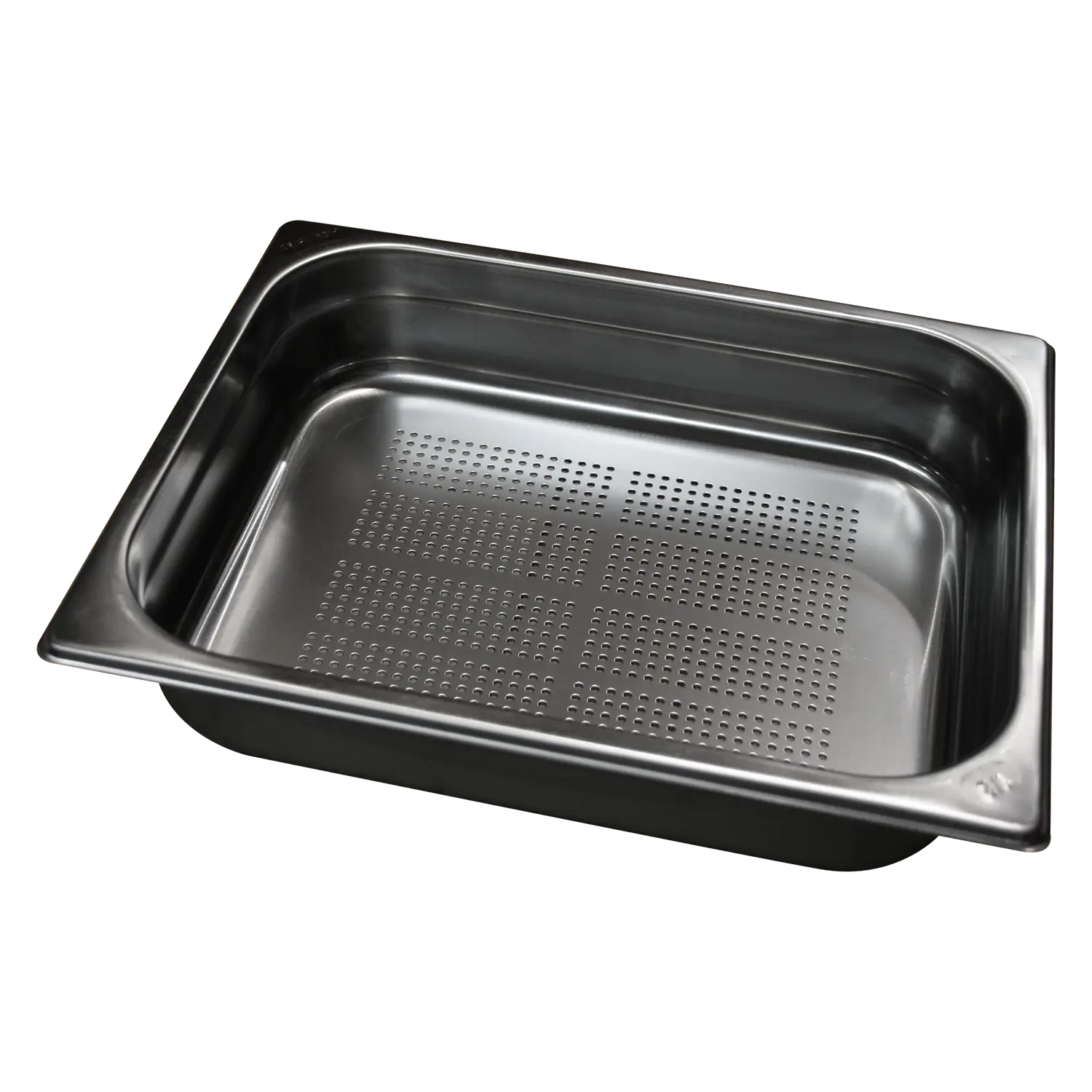 GN-Behälter gelocht GN 1/2 – 150 Fallgriff Edelstahl | REDFOX – GND 1/2-150 U