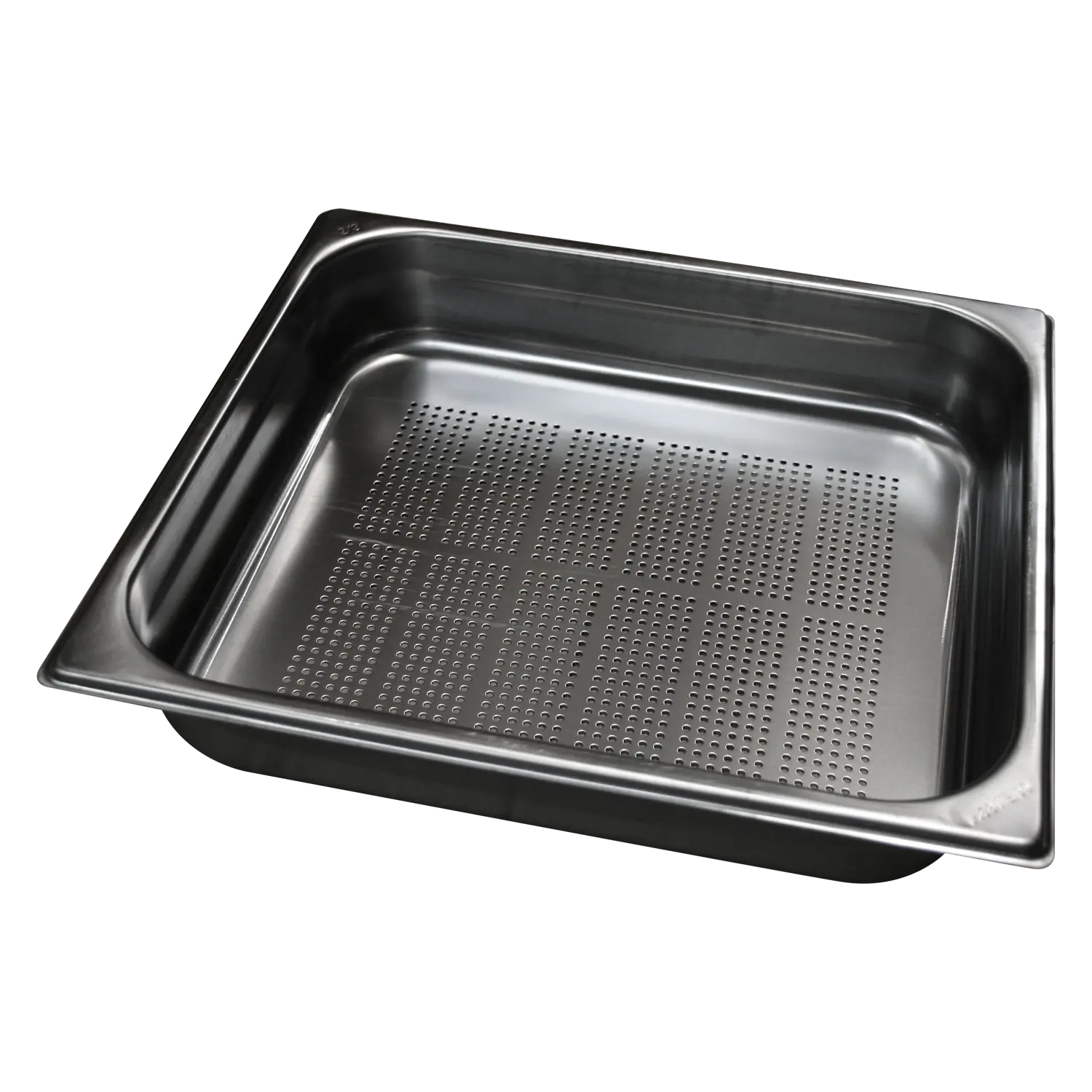 GN-Behälter gelocht GN 2/1 – 150 Fallgriff Edelstahl | REDFOX – GND 2/1-150 U