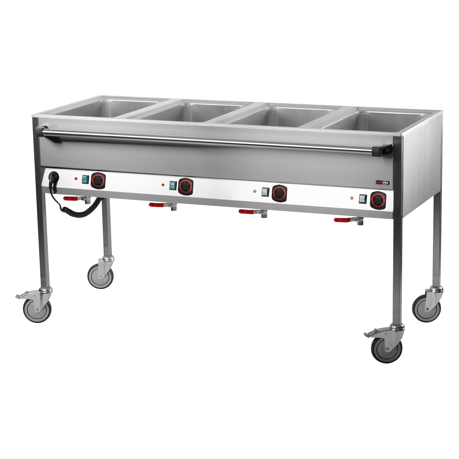 Bain Marie elektrisch GN 4-1/1 Steuerung auf der längeren Seite | REDFOX – VLPD 4120