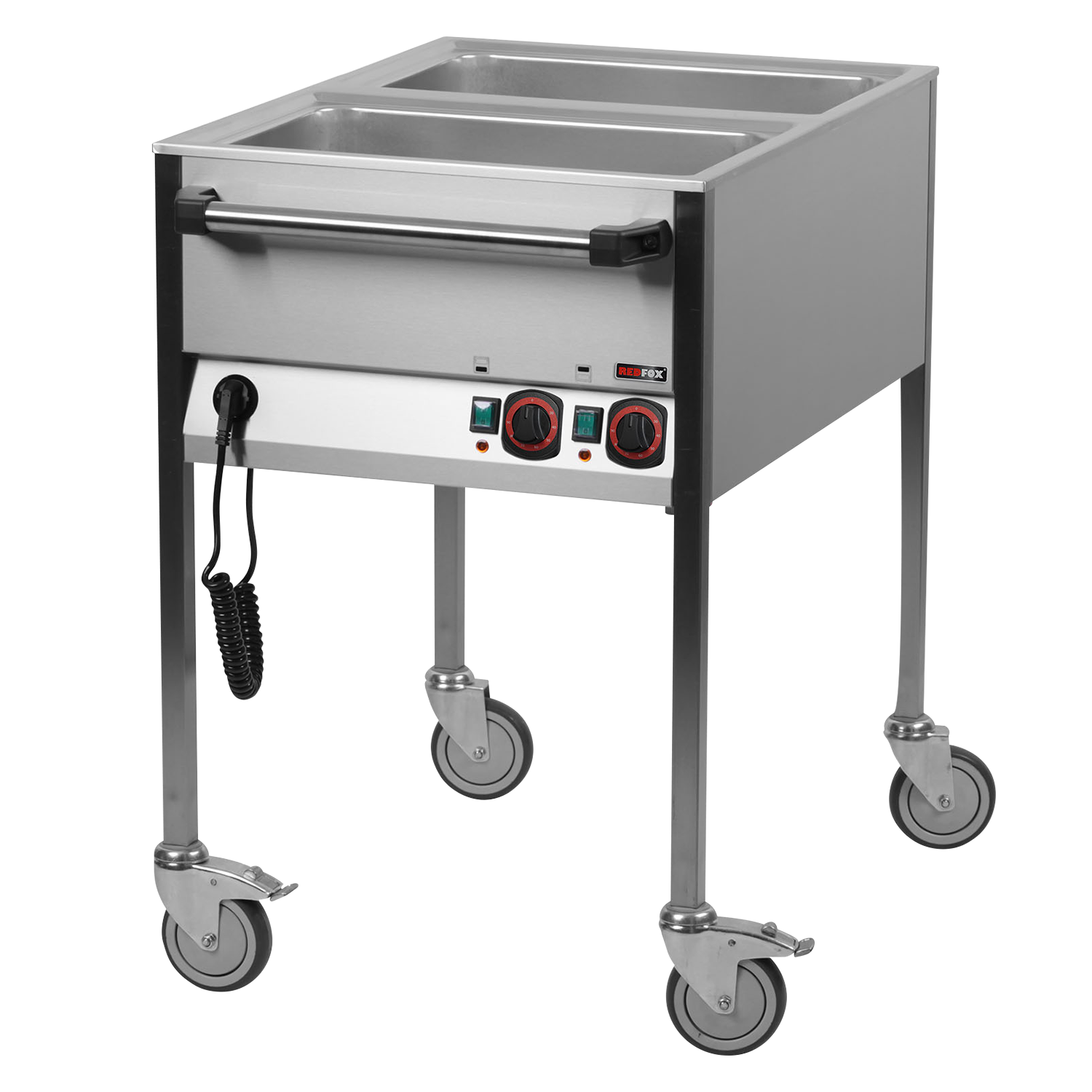 Bain Marie elektrisch GN 2-1/1 Steuerung auf der kürzeren Seite | REDFOX – VLPK 2120
