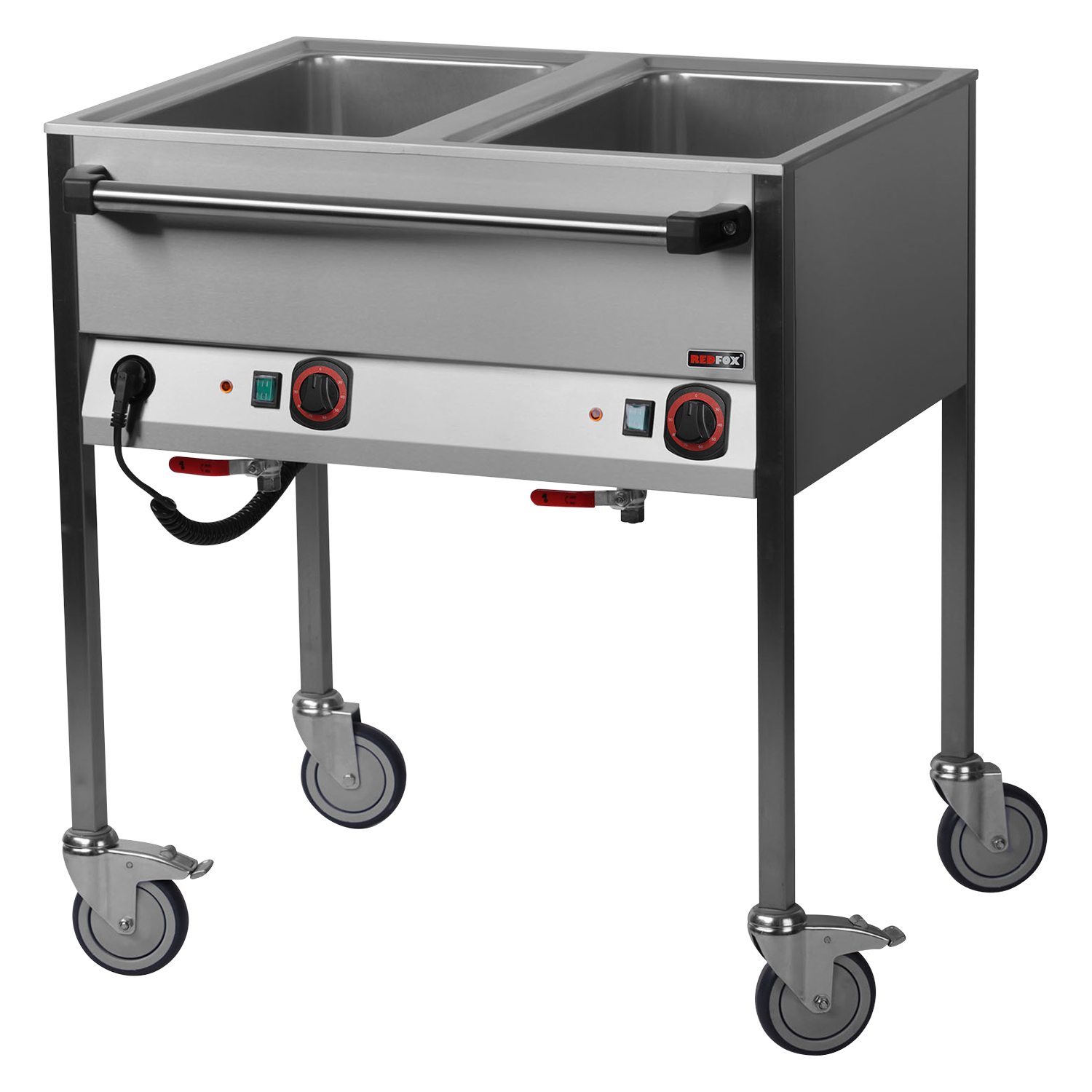 Bain Marie elektrisch GN 2-1/1 Steuerung auf der längeren Seite | REDFOX – VLPD 2120